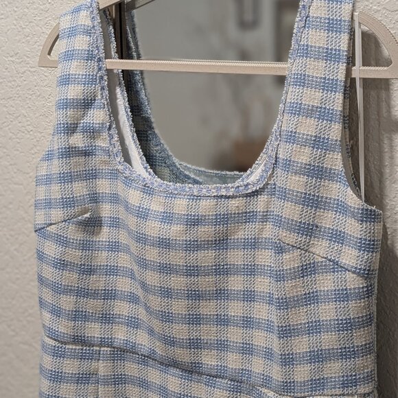 Francesca's Paula Square Neck Tweed Mini Dress - Picture 6 of 8